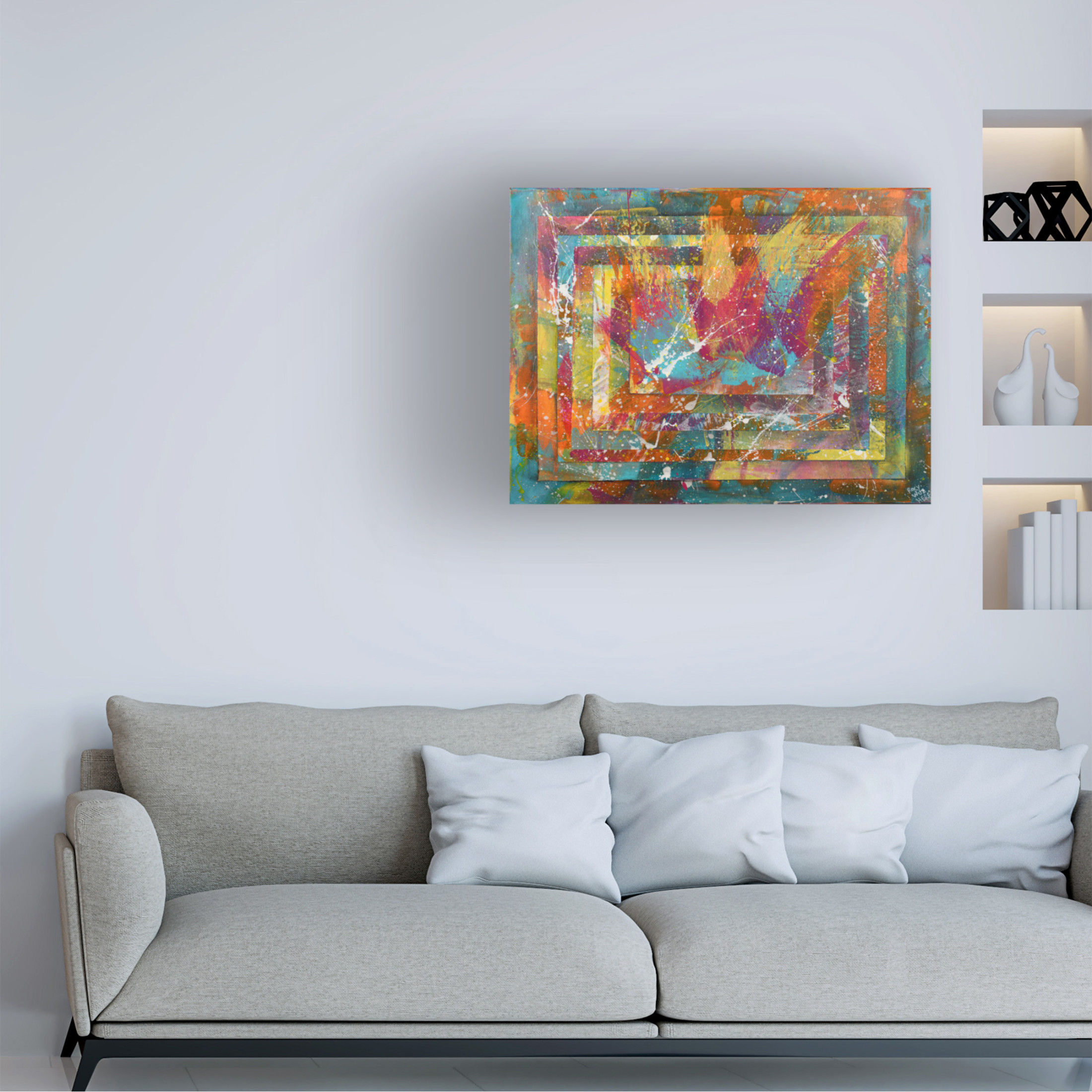 Canvas Wall Art - Roxy Wuz Here 'Untitled No 1' Wall Art for Living Room, Bedroom, or Office Décor by Trademark Fine Art - 19 x 14 Inches