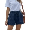 thumbnail image 1 of Shorts à Cordon pour Femmes Jambes Larges Taille Élastique avec Poches, 1 of 1