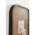thumbnail image 3 of Kate and Laurel Planche Modern Rattan Wall Pinboard, 20 x 26, Black and Natural Rattan, Boho Rounded Rectangle Wall Organizer for Use as Cork Board, Vision Board, or Bulletin Board, 3 of 8