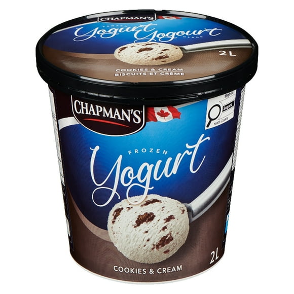 Chapman's Frozen Yogurt Cookies & Cream in a Tub 2L