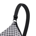 thumbnail image 5 of Byworldtasic Ladies Everyday Plaid Wireless Bra Ribbed V‑Neck Lightweight Bralette Adjustable Shoulder Straps Casual Bra, 5 of 6