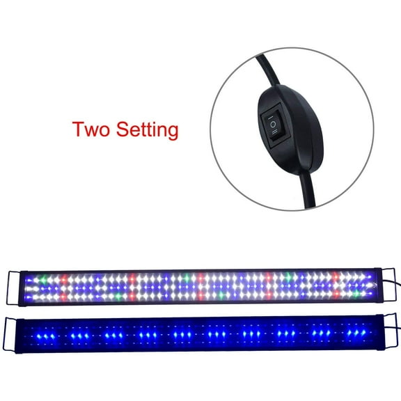 Garayma 24" Full Spectrum Aquarium Light 81 LEDs 23.6-31.5" Fish Tank Light Freshwater Marine Lamp