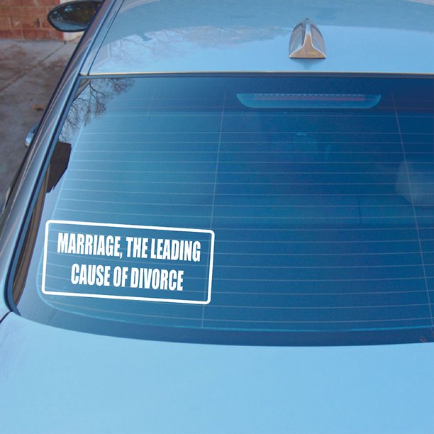 Cause Of Divorce Funny Quote Sticker Art Decor Car Decals for Girls