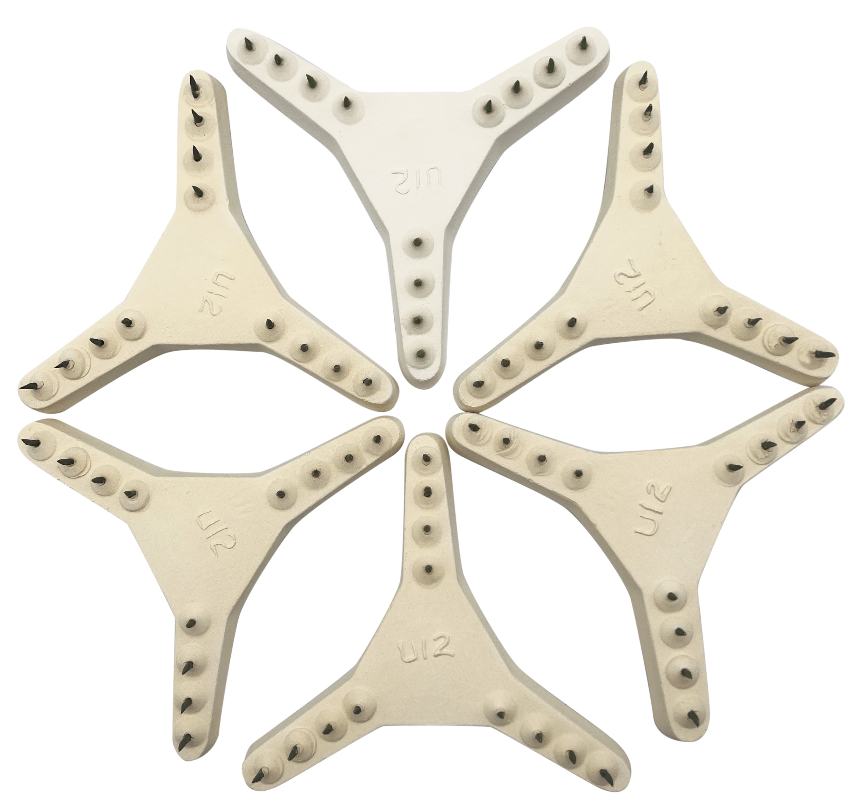 Ceramic 12Point Star Stilt Measures 33/4" Between Outside Pins