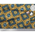 thumbnail image 3 of Soimoi Orange Rayon Fabric Check & Geometric Print Sewing Fabric Yard 42 Inch Wide, 3 of 5
