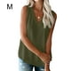 thumbnail image 1 of Camiseta de mujer Encaje Cuello en V Sin mangas Blusa Casual Top de verano, Verde, M Noticed AP001334-17, 1 of 7