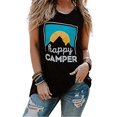 thumbnail image 1 of YourTops Women Happy Camper Tank Top (US XL, Black), 1 of 2