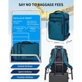 thumbnail image 6 of WANDF Travel Backpack with 16 Multiple Pockets, 17''Airline Approved Carry on Luggage, Waterproof Personal Item Bag, Casual Laptop Daypack for Weekender Business Hiking(Blue Green), 6 of 12