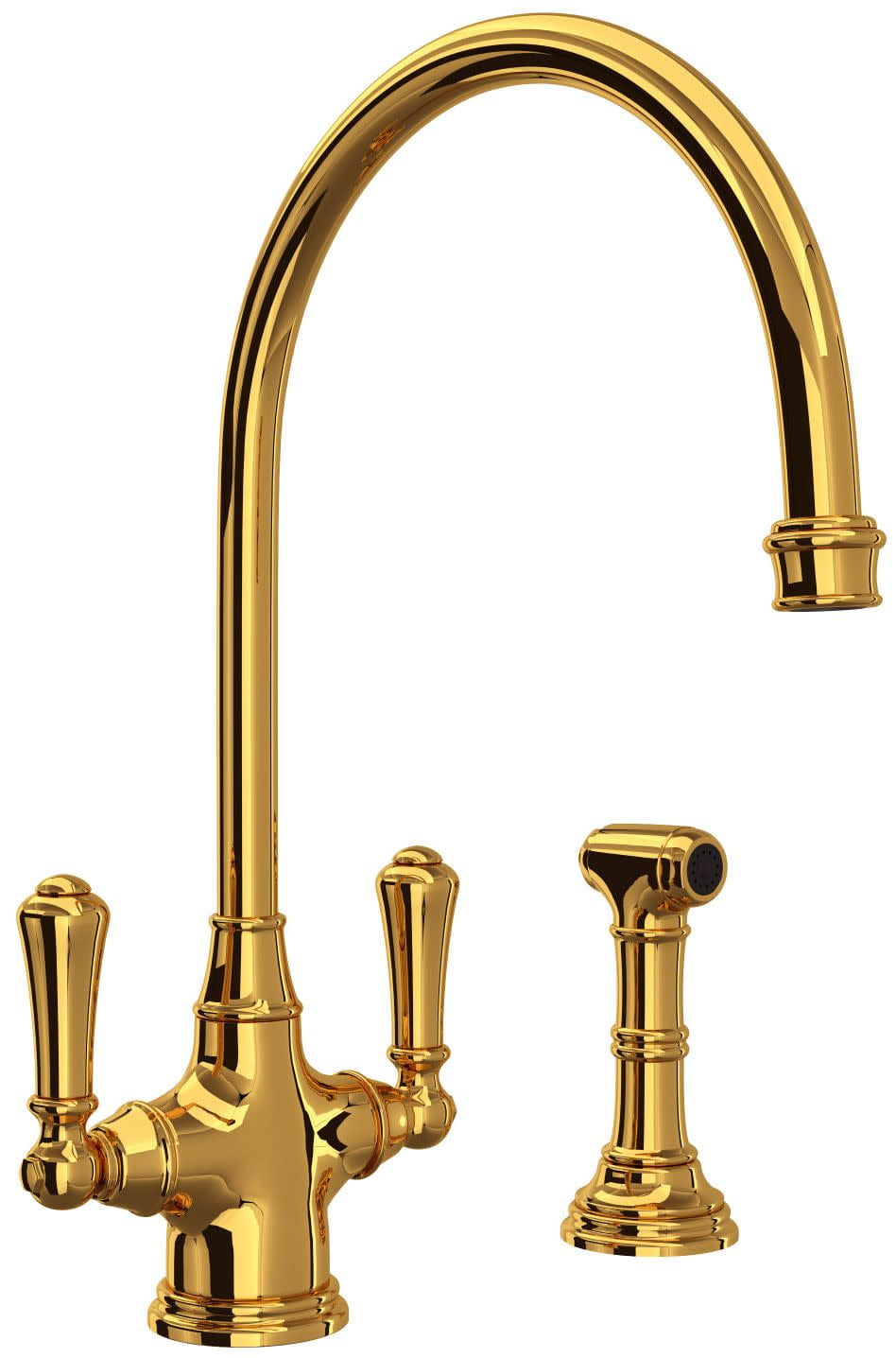 Perrin And Rowe U.4710-2 Georgian Era 1.8 GPM Kitchen Faucet - Brass