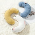 thumbnail image 6 of 1 Count Ultra-Soft Plush Crescent Moon Pet Pillow, Semi-Moon Shape For Cats & Small Dogs, Comfortable Sleeping Cushion With Supportive Padding, Easy To Clean For Home Decor & Pet, 6 of 7