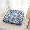 thumbnail image 2 of 22" Square Dutch Velvet Meditation Cushion, Bohemian Floor Pillow for Reading, Yoga, and Lounging, 2 of 7