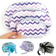 3Pc Cosmetic Makeup Bag Set Case Pouch Toiletry Purse Storage Travel Jewerly New by D.M. MERCHANDISING
