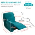 thumbnail image 6 of CJC Velvet Recliner Covers, Stretch Armchair Slipcovers, 6-Piece for Loveseat Reclining Sofa, 2 Seater Recliner Protector, 7 Colors, 6 of 10