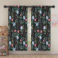 thumbnail image 5 of Blackout Kids Curtains,Pioneer Flower Floral Print Pattern Childrens Insulated Curtains Set Of 2,Bedroom Essentials,Toddler Room Decor 52"x63", 5 of 5