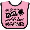 thumbnail image 3 of Inktastic My Grandpa is the World's Best Farmer Tractor Design Boys or Girls Baby Bib, 3 of 4