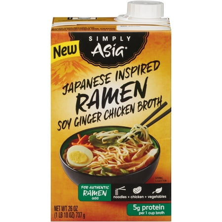 Ginger Glazed Chicken - Simply Asia Japanese Inspired Ramen Soy Ginger Chicken Broth, 26 fl oz