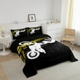 thumbnail image 2 of Bmx Bedding Extreme Sports Comforter Set Twin, Dirt Bike Player Bedding Comforter Sets Motor Bicycle Race Competition Duvet Set Teens Sports Theme Quilt + 1 Pillow Case, 2 of 6