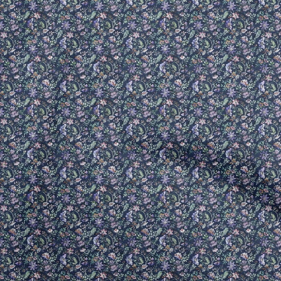 oneOone Rayon Blue Fabric Batik Diy Clothing Quilting Fabric Print Fabric By Yard 56 Inch Wide