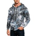 thumbnail image 2 of Camo Mens Hoodies Pullover Midweight Graphic Casual Mens Sweatshirts Hoodies Long Sleeve Drawstring Hood with Pockets Royal Blue S, 2 of 5