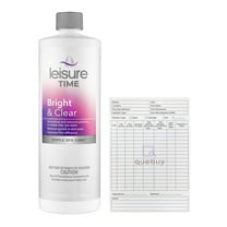 Leisure Time A Bright & Clear Cleanser for Spas and Hot Tubs, 32oz    QueBuy Pool Log Book