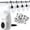 White, variant on Outdoor String Lights Clips, Weatherproof Cable Hanger Hooks for Hanging Fairy Lights, Holiday Decor - Black, 50 Pack