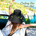 thumbnail image 4 of Solar Fan Hat, Wide Brim Breathable Sun Protection Cap with Solar Powered Fan, Outdoor Fishing Hiking Hat, 4 of 9