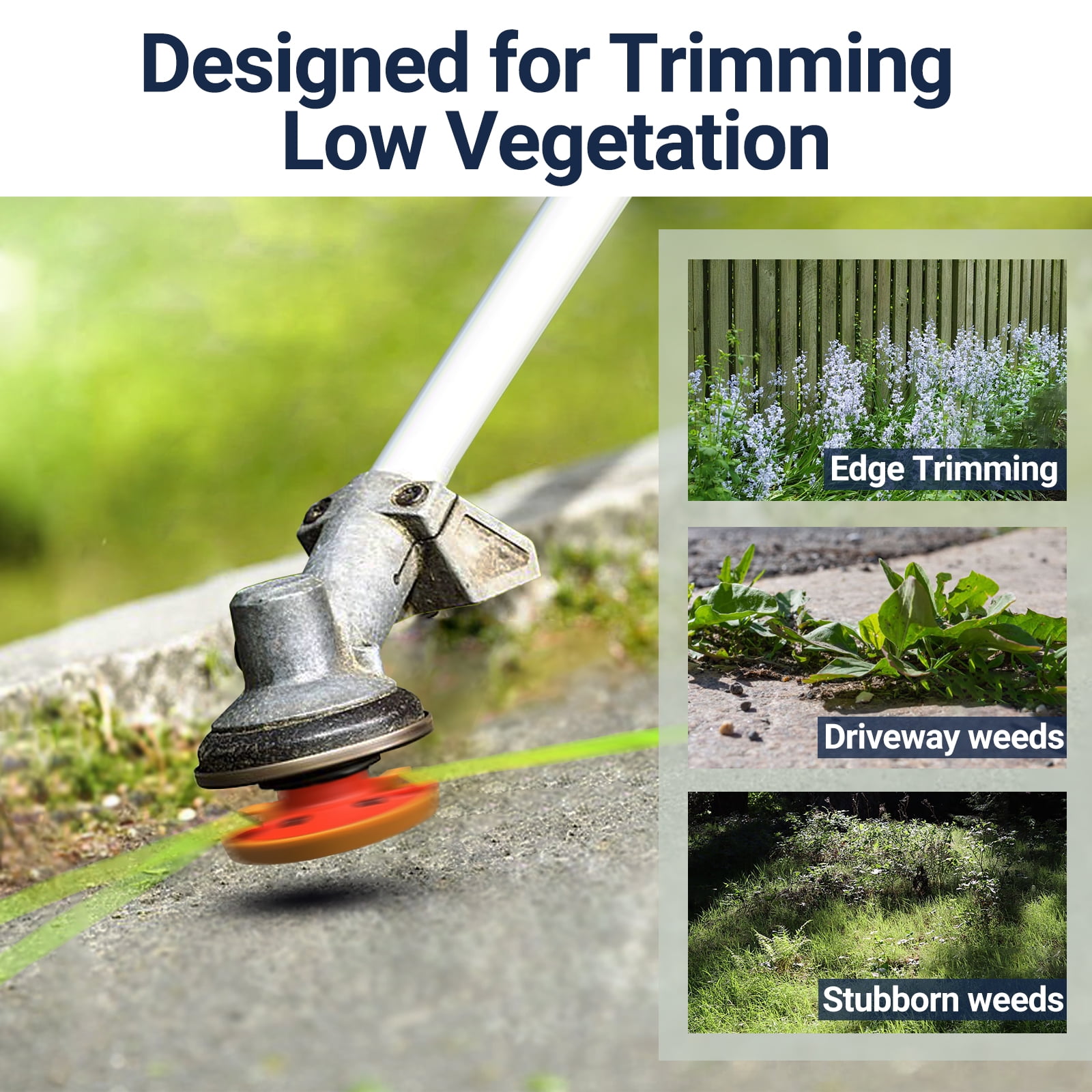 Universal Weed Eater Head, Easy Load String Trimmer Head Replacement Weed Wacker Head for Echo, Ego, Dewalt, Stihl, and Husqvarna, Includes 12pcs 1FT-0.095" Trimmer Line