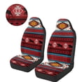 thumbnail image 3 of Uorisanigo Set of 2 Automotive Seat Cover Full Set Car Protection Accessory, Red Aztec African Tribal High Back Bucket Seat Cover for Most Vehicles, Durable Elastic Car Seats Cushion, 3 of 7