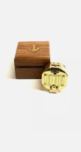 Maritime Treasures Set of 4 Brunton Compass - Brass 5.5 cm