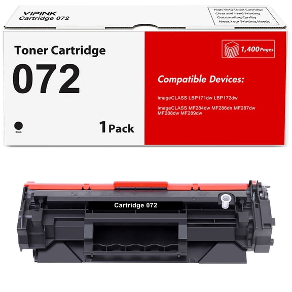 072 Toner Cartridge Compatible for Canon 072 Toner CRG072 CRG-072H Toner Cartridge for Canon MF284dw MF287dw MF289dw LBP172dw Series Printer (1 Black)