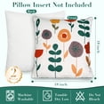 thumbnail image 2 of Sanmadrola Throw Pillow Covers Embroidered 18x18'' Boho Decorative Pillow Cover for Living Room Couch Sofa Bed Home Decor, 2 of 9