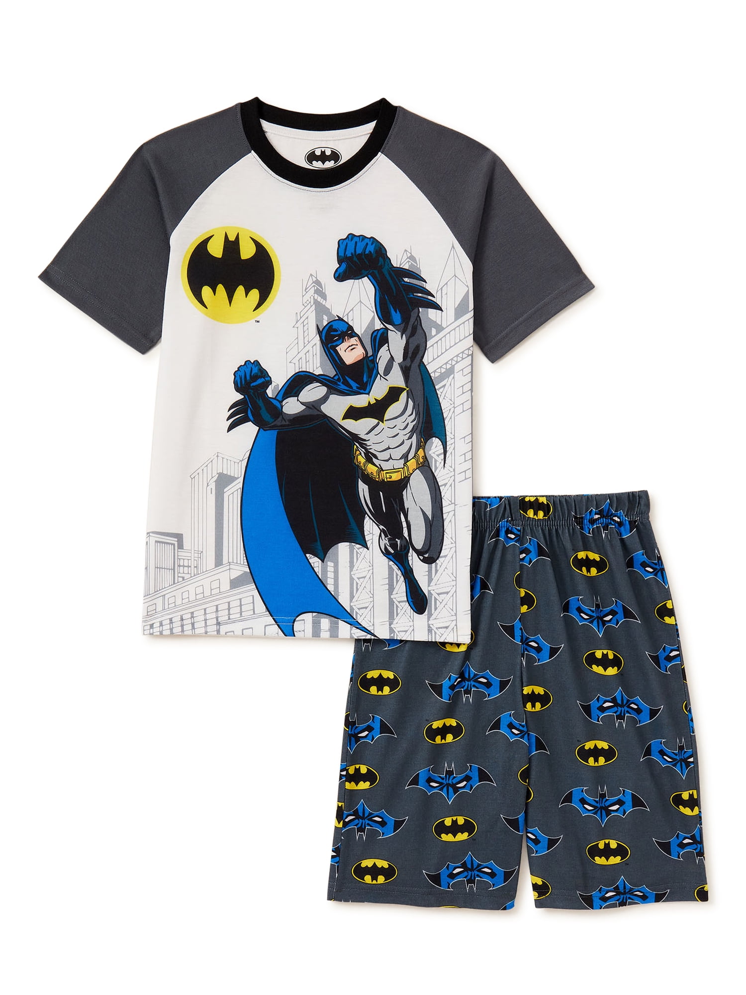 Cotton Pajamas Boys sizes 4 to 10 LEGO Batman Pajama Set,3 Piece PJ Set with Extra Pajama Shorts 