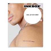 Inkbox Temporary Tattoos, Semi-Permanent Tattoo, One Premium Easy Long Lasting, Water-Resistant Temp Tattoo with For Now Ink - Lasts 1-2 Weeks, War Games, 3 x 3 in