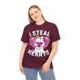 thumbnail image 4 of I Steal Hearts Unicorn Valentine's Day Unisex Graphic Tee Shirt, Sizes S-5XL, 4 of 12