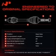 thumbnail image 3 of A-Premium CV Axle Shaft Assembly Compatible with Nissan Rogue 2008-2013 Rogue Select 2014-2015 L4 2.5L AWD Rear Left or Right Side, 3 of 10