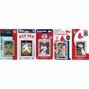 C & I Collectables MLB Boston Red Sox 5 Different Licensed Trading Card Team Sets
