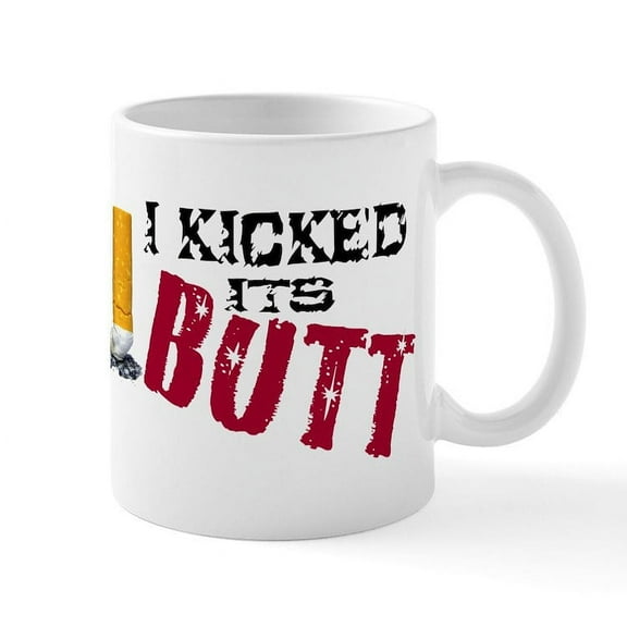 CafePress - I Kicked It's BUTT! - 11 oz Ceramic Mug - Novelty Coffee Tea Cup