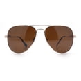 thumbnail image 5 of Womens Oversized Jaguar Jewel Hinge Arm Metal Rim Fashion Sunglasses Gold - Solid Brown, 5 of 8