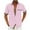Pink, variant on cfhntfmh Shirts for Men Vintage Short Sleeve Button down Shirts Summer Stretch Solid Color Beach Vacation Tops