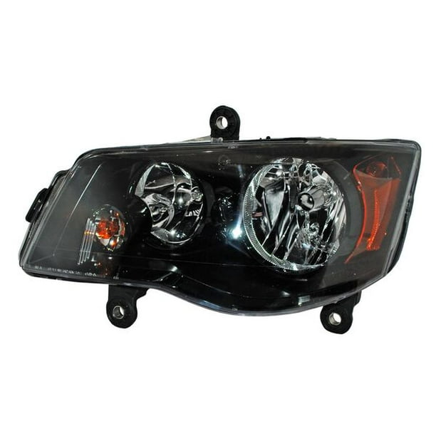 Faro Principal Town & Country 2008 A 2016 Chrysler LADO CONDUCTOR Fondo negro TYC .