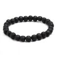 thumbnail image 1 of Nvzi Pulsera elástica con cuentas de madera para hombre - Negro B, 1 of 4