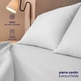 thumbnail image 3 of Juego De Sábanas Queen 100% Microfibra Suave Pierre Cardin Blanco Zigzag, 3 of 8