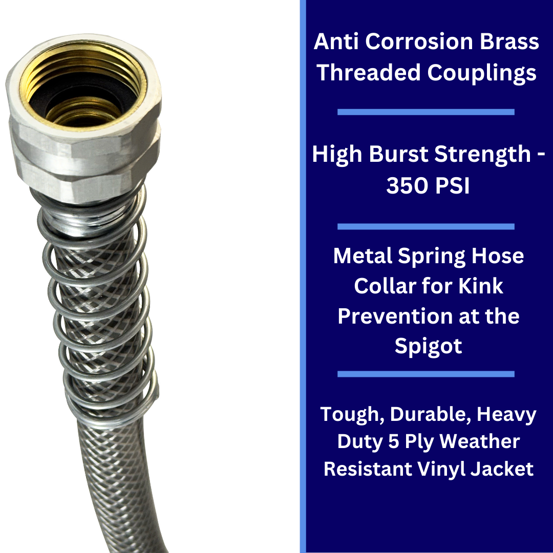 Expert Gardener 50 ft Heavy Duty Garden Hose, 5/8 in photo 3