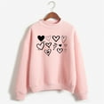thumbnail image 2 of WEAIXIMIUNG Robes Sweat-Shirt pour Femmes 2024 Sweat-Shirt pour Femmes Saint-Valentin pour Haut à Motifs Sweat-Shirt à Manches Longues Blouse Décontractée Pull-Over, 2 of 3