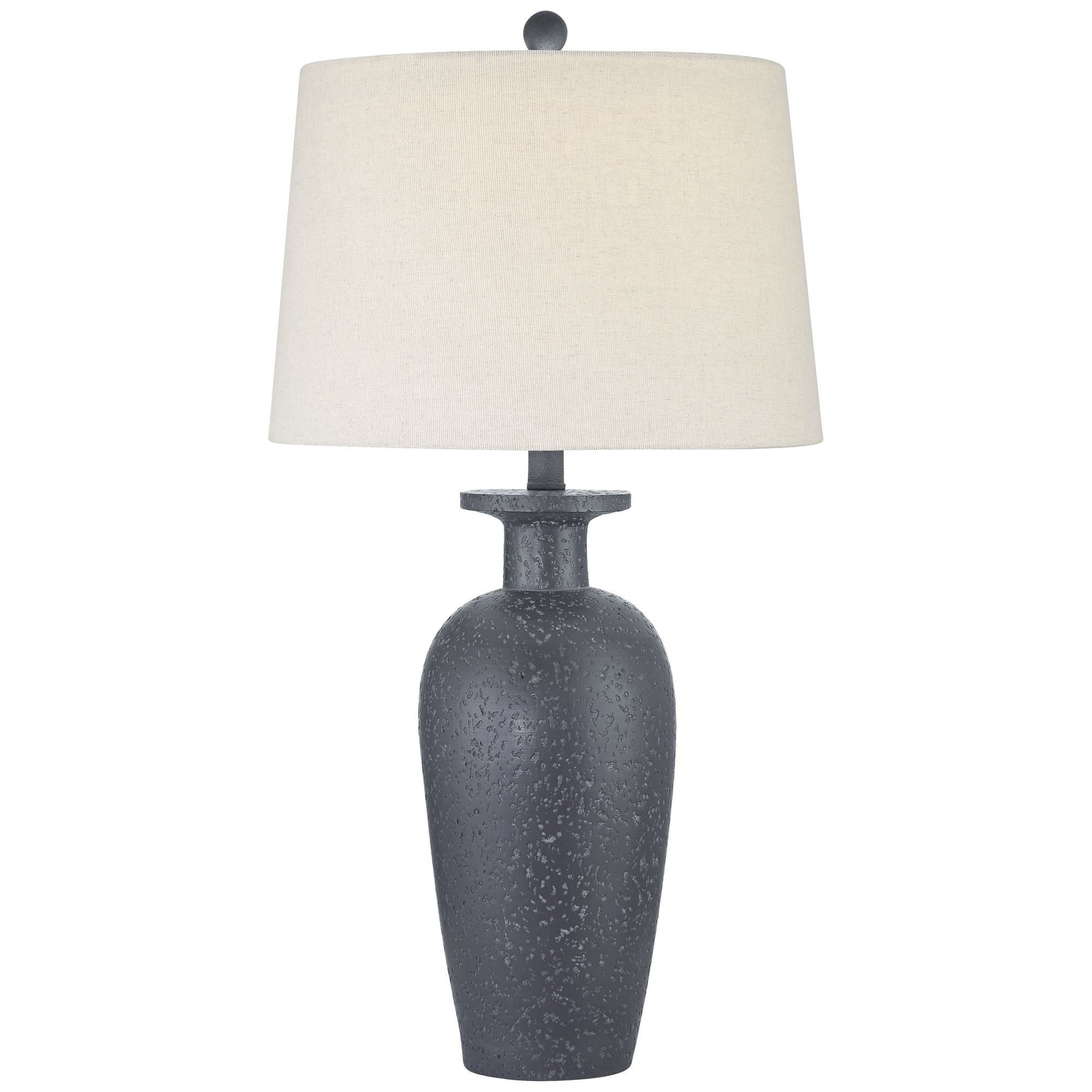 360 Lighting Glenwood 28" Tall Farmhouse Rustic Country Cottage 3-Way Table Lamps Set of 2 Charcoal Gray Living Room Bedroom Bedside White Shade