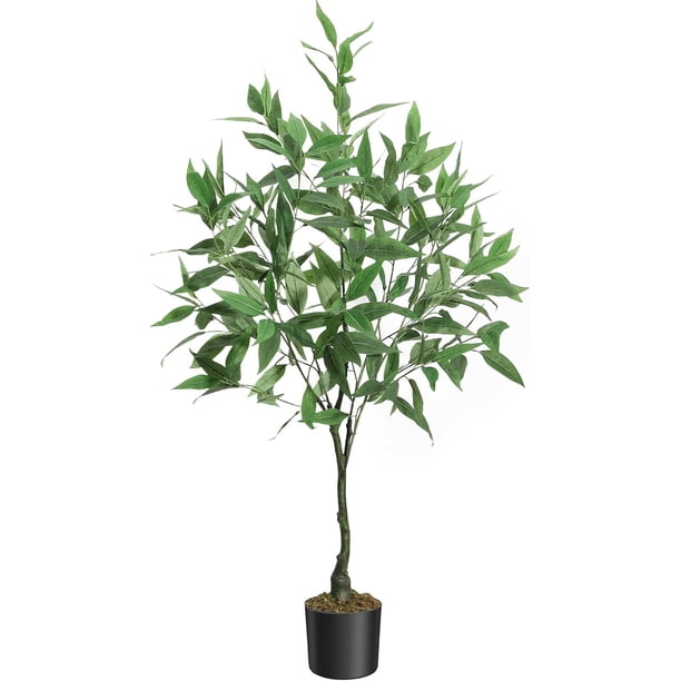 |19016|bring nature indoors con our 4ft artificial eucalyptus tree - realistic silk leaves, ideal para para home, oficina, sala de estar, dormitorio & porch decor|