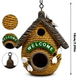 thumbnail image 2 of YAMB Tree Stump Honeycomb Bird Feeder, Dual-use Bird Nest & Feeding Station with Metal Hook, Easy-fill & Wash Bird Food Container for Outdoor Courtyard Garden Accessory & Bird Lovers, 2 of 6