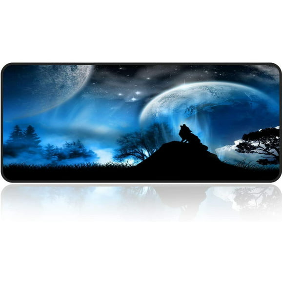 Large Gaming Mouse Pad with Edge Stitching|Extended XXL Size, Heavy|Thick, Comfy, Waterproof & Foldable Mat