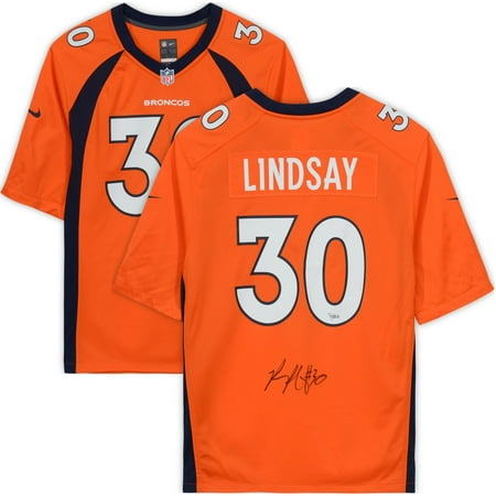 - Phillip Lindsay Denver Broncos Autographed Orange Game Jersey - Fanatics Authentic Certified
