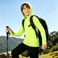 thumbnail image 4 of RUTAYY Boys Hooded Long Sleeve Athletic Tops Solid Color Loose Fit Kids Active Layering Tops Green, 4 of 9